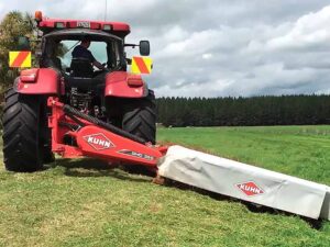 A KUHN Disc Mower in Action
