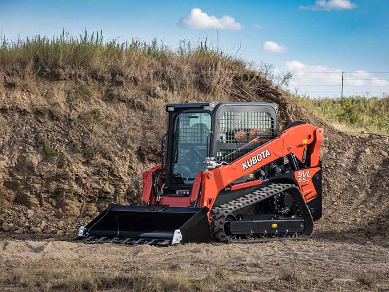 Kubota track loader in the dirt.